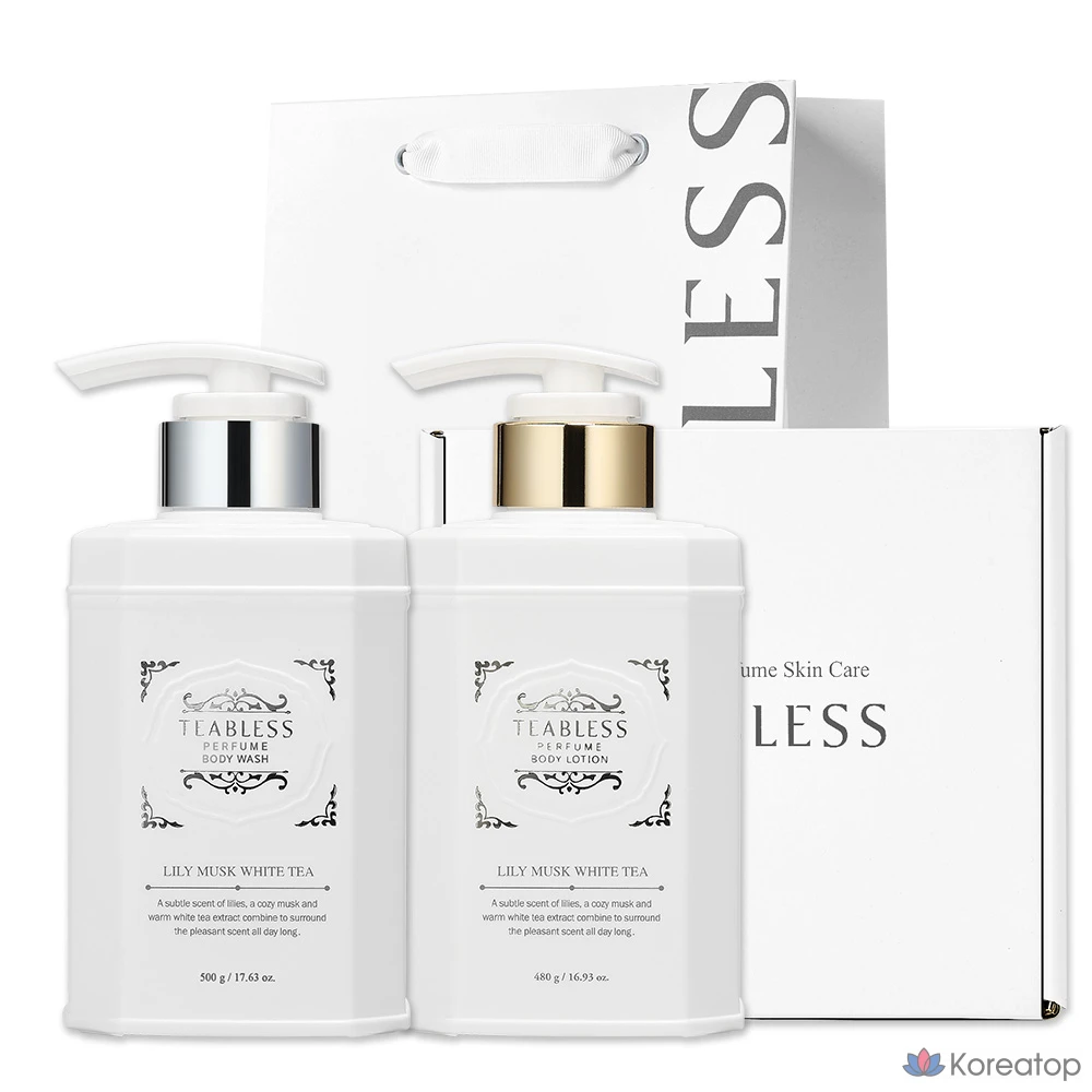 Набор для ухода TEABLESS Lily Musk White Tea Perfume Body Lotion & Body Wash Gift Set, 1 шт.