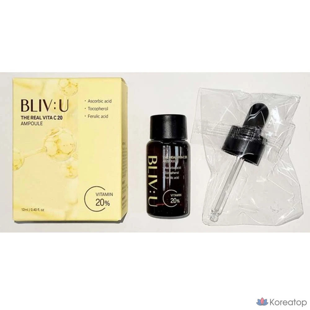 Ампульная сыворотка BLIV:U The Real Vita C 20 Ampoule, 12 мл, 1 шт.