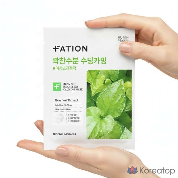 Тканевая маска для лица FATION Real Fit Houttuynia Cordata Calming Mask, 1 шт.