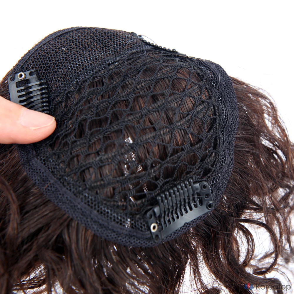 Парик Wonjin Air Mesh Wave Crown Hairpiece, оттенок Dark Brown, 1 шт.