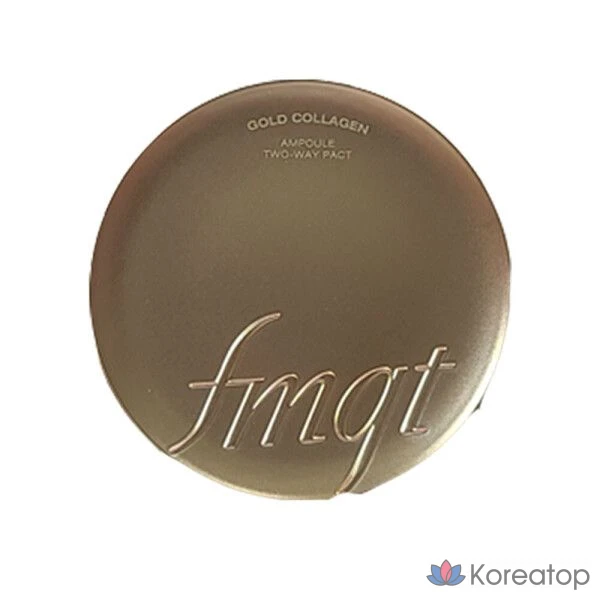 Компакт-пудра The Face Shop Gold Collagen Ampoule Two-Way Pact SPF30 PA+++, оттенок V201 Apricot Beige, 1 шт.