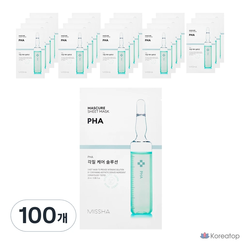 Тканевая маска для лица Missha MasCure Sheet Mask Exfoliating Care Solution, 100 шт.