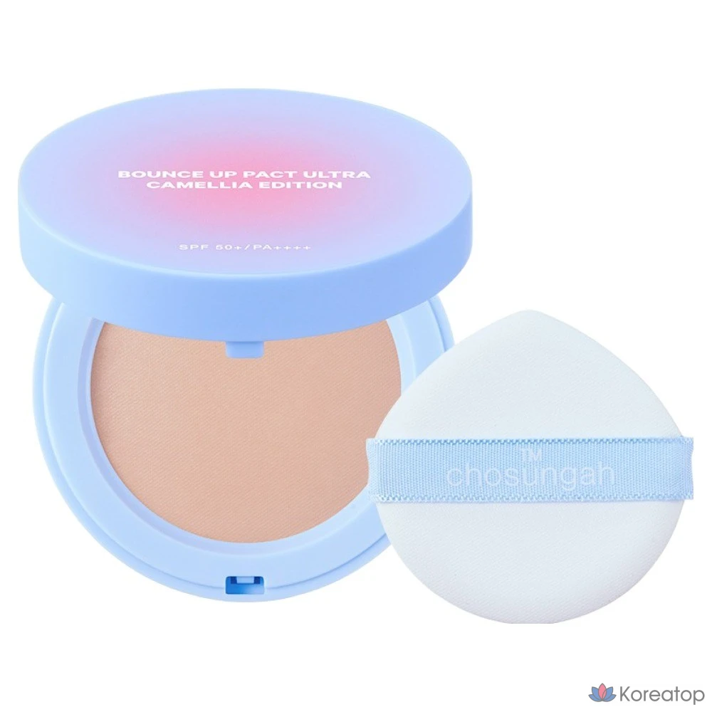 Кушон CHOSUNGAH Bounce Up Ultra Camellia Edition Cushion Pact, оттенок 02 Sand Beige, 11 г, 1 шт.