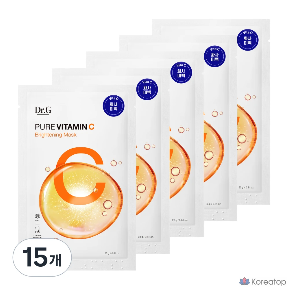 Тканевая маска для лица Dr. G Pure Vitamin C Brightening Mask, 15 шт.