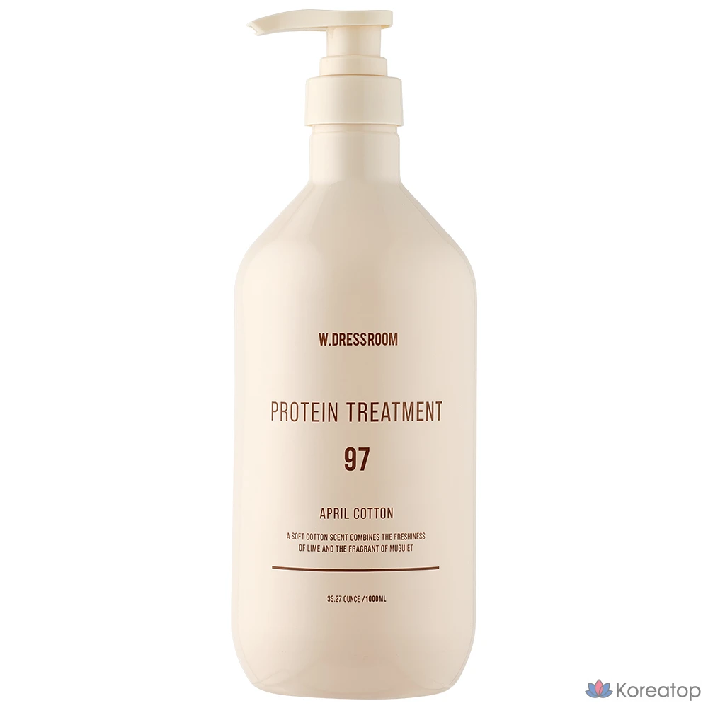 Кондиционер для волос W.Dressroom Protein Hair Loss Care Treatment No 97 April Cotton, 1 л, 1 шт.