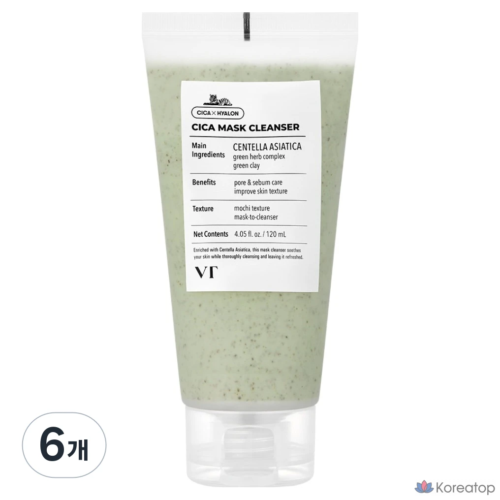 Тканевая маска для лица VT Cosmetics Cica Mask Cleanser, 120 мл, 6 шт.