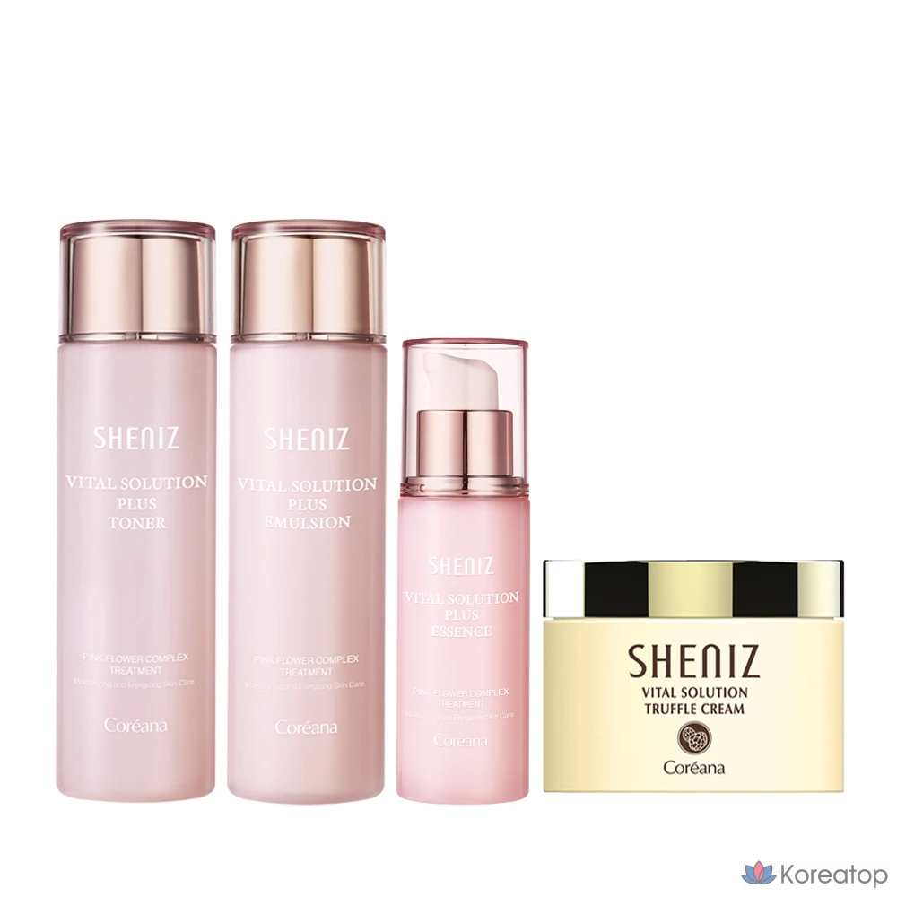 Набор для ухода Coreana Shinee’s Vital Skin Toner 150ml + Emulsion 150ml + Essence 55ml + White Truffle Nutrition Cream 100ml, 1 шт.
