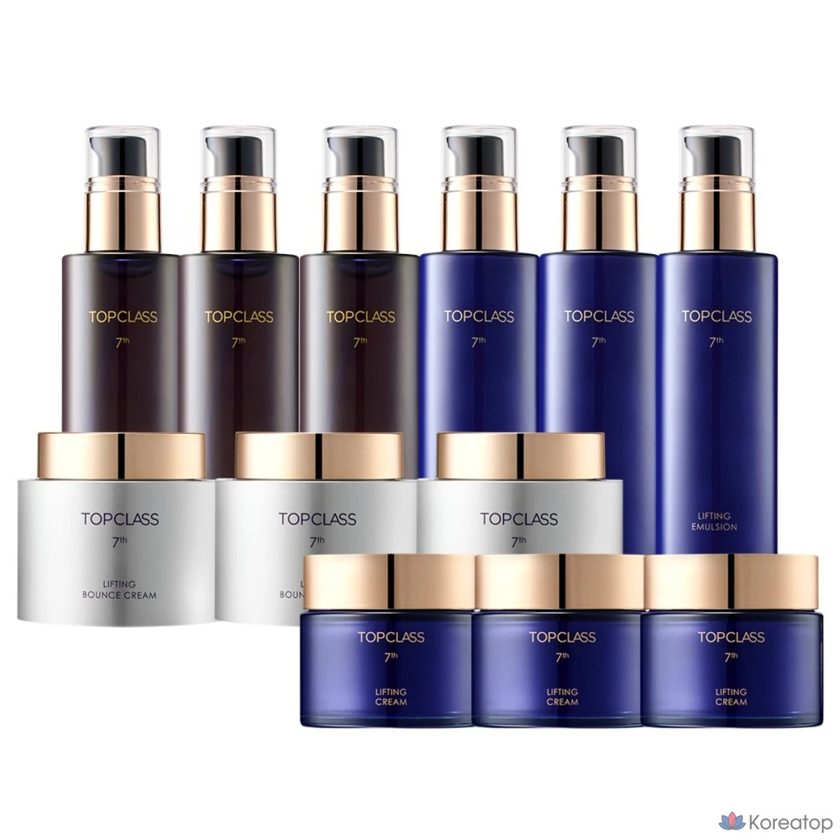 Набор для ухода Charmzone Top Class 7th Generation Lifting 12-piece Set (Toner 3 + Emulsion 3 + Lifting Cream 3 + Bounce Cream 3), 1 шт.