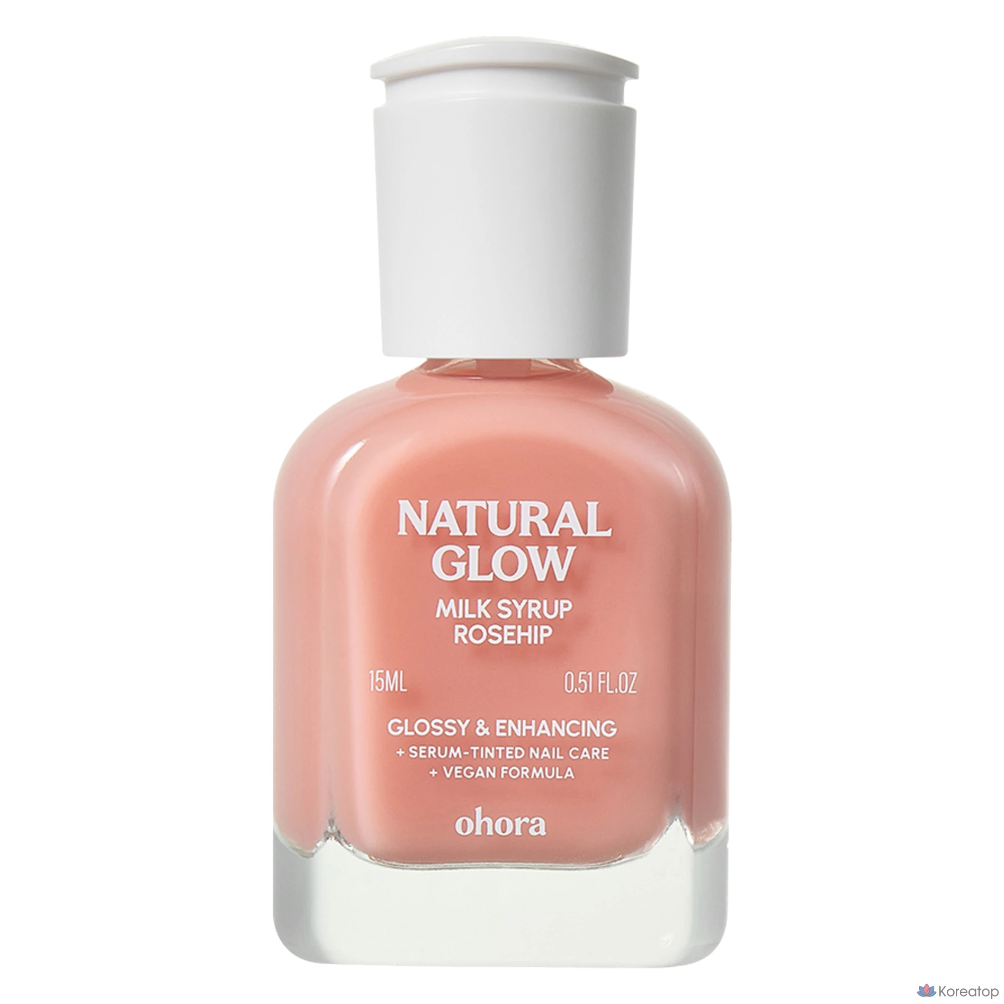 Укрепляющее средство для ногтей Ohora Natural Glow Milk Syrup Nail Strengthener Rosehip, 15 мл, 1 шт.