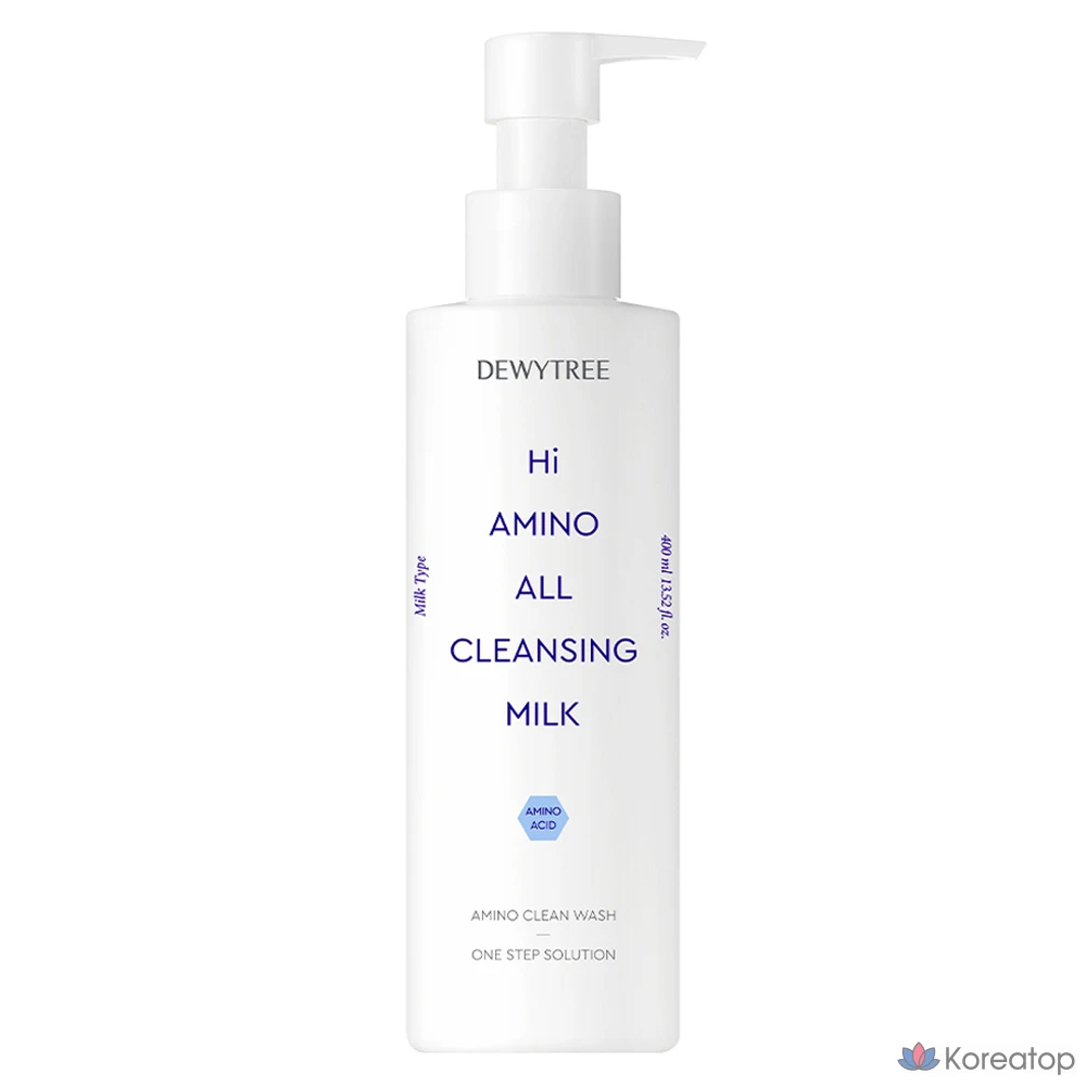 Очищающее молочко для лица Dewytree Hi Amino All Cleansing Milk, 400 мл, 1 шт.