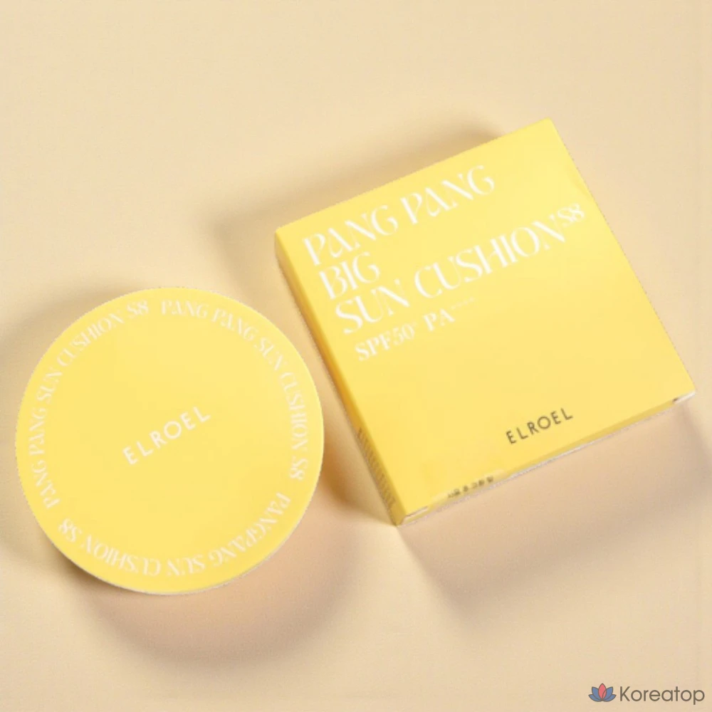 Кушон ELROEL Season 8 Pang Pang Big Sun Cushion S8 Smile Sun Cushion (основной + рефилл), 25 г, 1 шт.