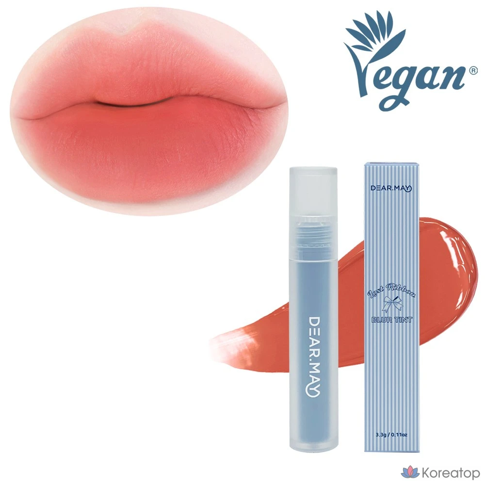 Тинт для губ DEARMAY Rosy Ribbon Blur Tint, оттенок LR03 Mute Sunset, 3.3 г, 1 шт.