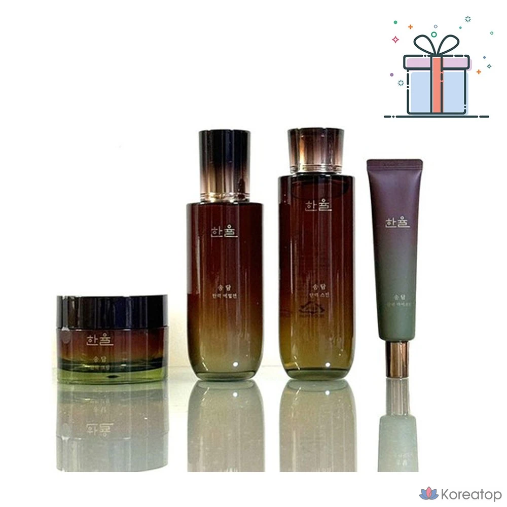 Набор для ухода HANYUL Songdam Elasticity Season 2 4-piece Set (Toner + Emulsion + Cream + Eye Cream), 1 шт.