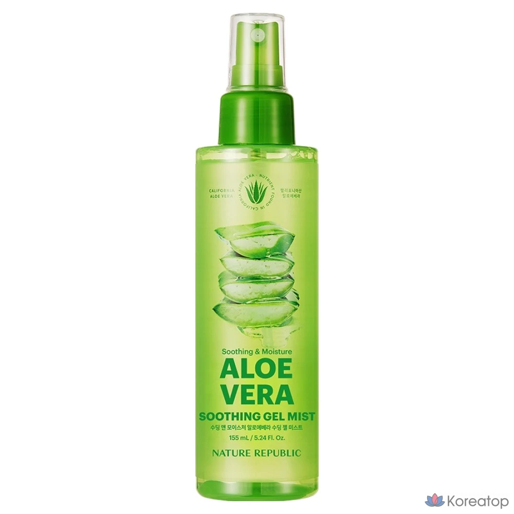 Увлажняющий гель-мист Nature Republic Soothing & Moisture Aloe Vera 92% Soothing Gel Mist, 155 мл, 1 шт.