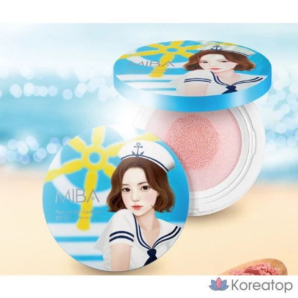 Солнцезащитный кушон MIBA Mineral Bio Pink Tone-Up Sun Cushion 2022 Renewal, 24 г, 1 шт.