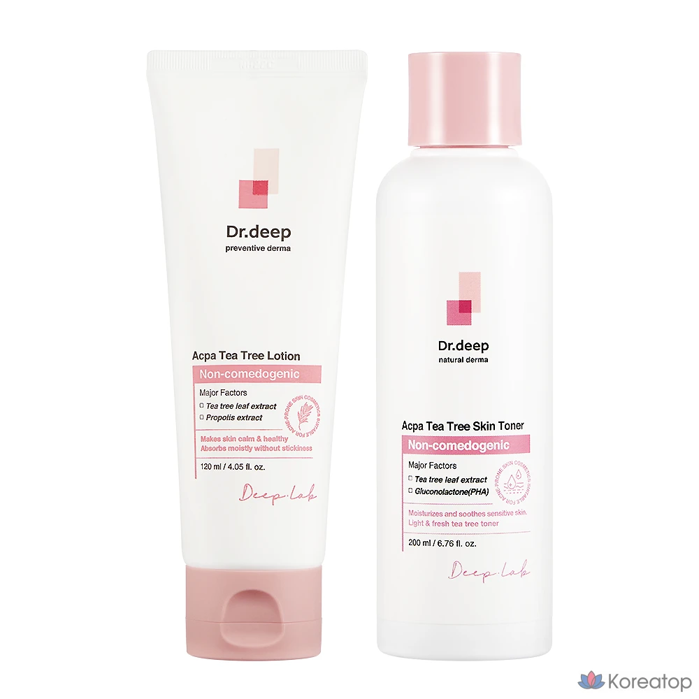 Набор для ухода Dr. Deep Acpa Trouble Soothing Cleansing Foam + Lotion 2-piece Set, 1 шт.