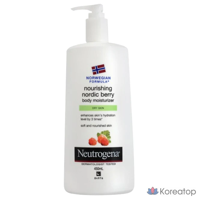 Увлажняющий лосьон для тела Neutrogena Nordic Berry Moisturizer, 450 мл, 1 шт.