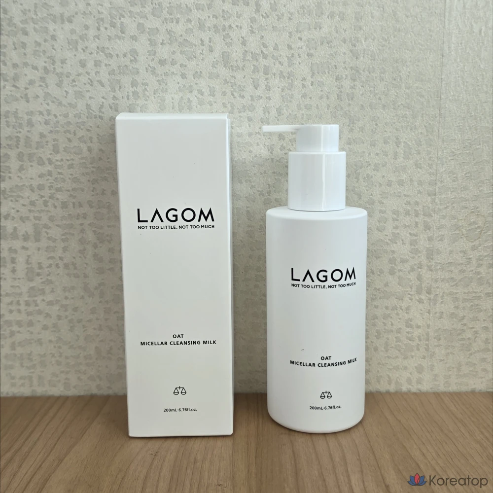 Очищающее молочко LAGOM Oat Micellar Cleansing Milk, 200 мл, 1 шт.