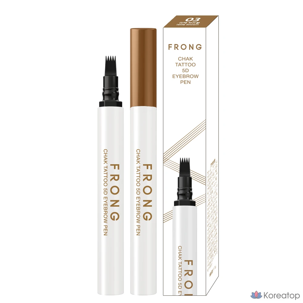 Карандаш для бровей Merythod Prong Tattoo 5D Eyebrow Pen, оттенок 03 Latte Brown, 1 шт.