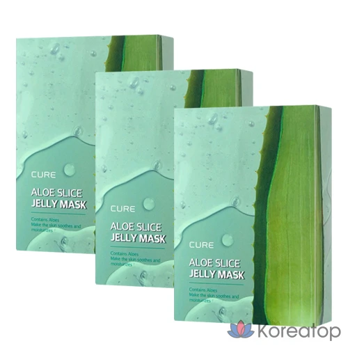 Тканевая маска для лица KIM JEONG MOON Aloe La Sense Roe Cure Slice Jelly Mask, 300 мл, 30 шт.