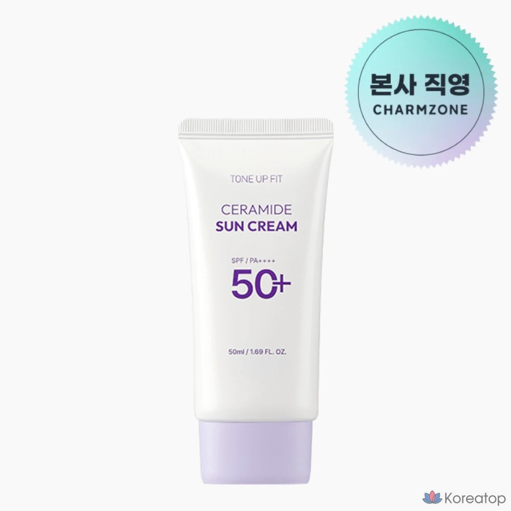 Солнцезащитный крем Charmzone Tone-Up Fit Ceramide Sun Cream SPF 50+ PA++++, 50 мл, 1 шт.
