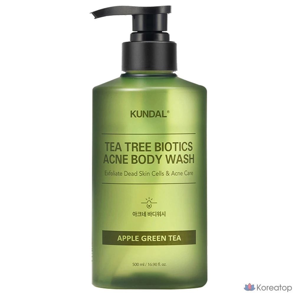 Гель для душа Kundal Tea Tree Biotics Acne Body Wash Apple Green Tea, 500 мл, 1 шт.