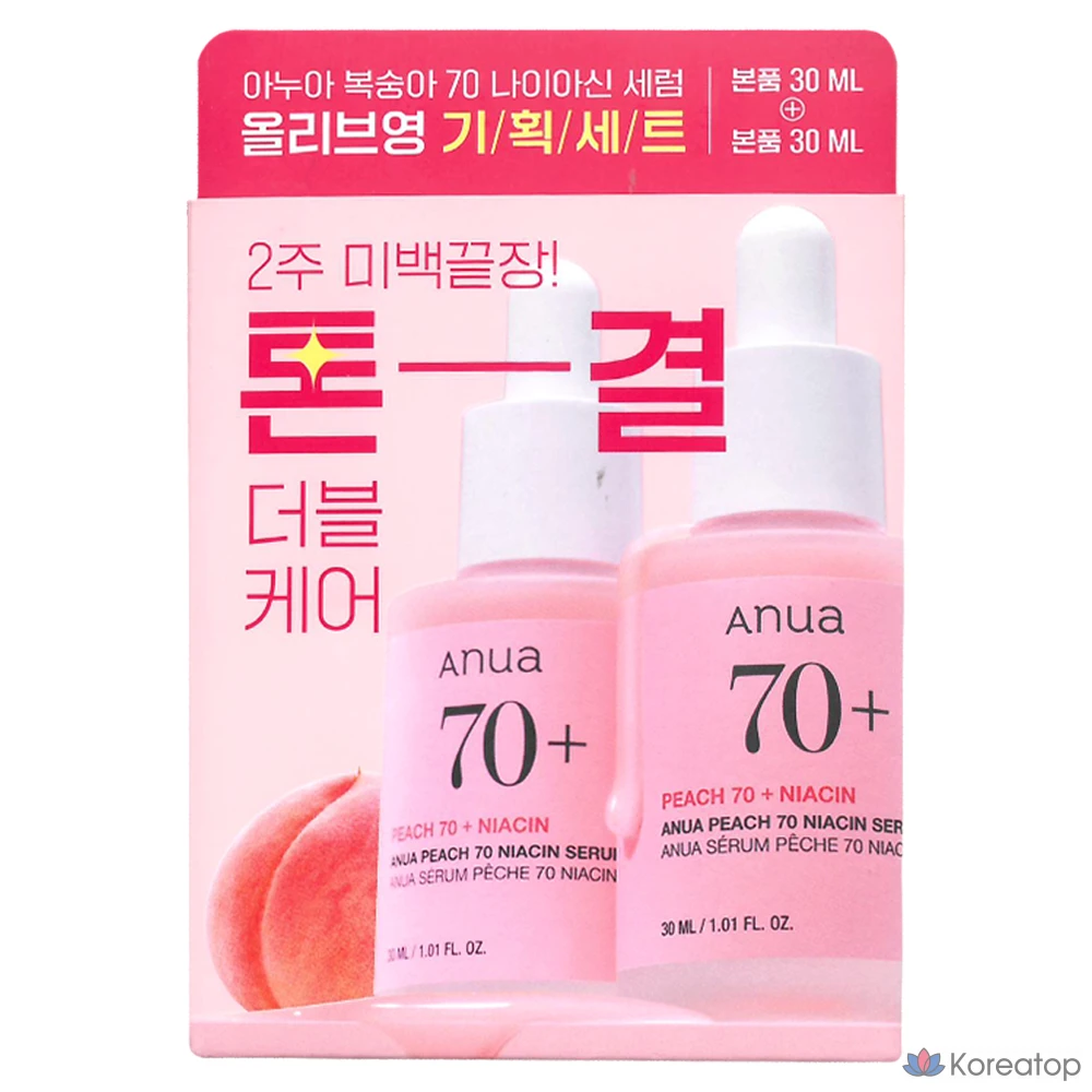 Сыворотка Anua Peach 70 Niacinamide Serum, 60 мл, 1 шт.