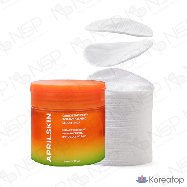 Пэды для лица APRILSKIN Carrotene IPMP Blemish Calming Pack Pad, 220 мл, 80 шт.
