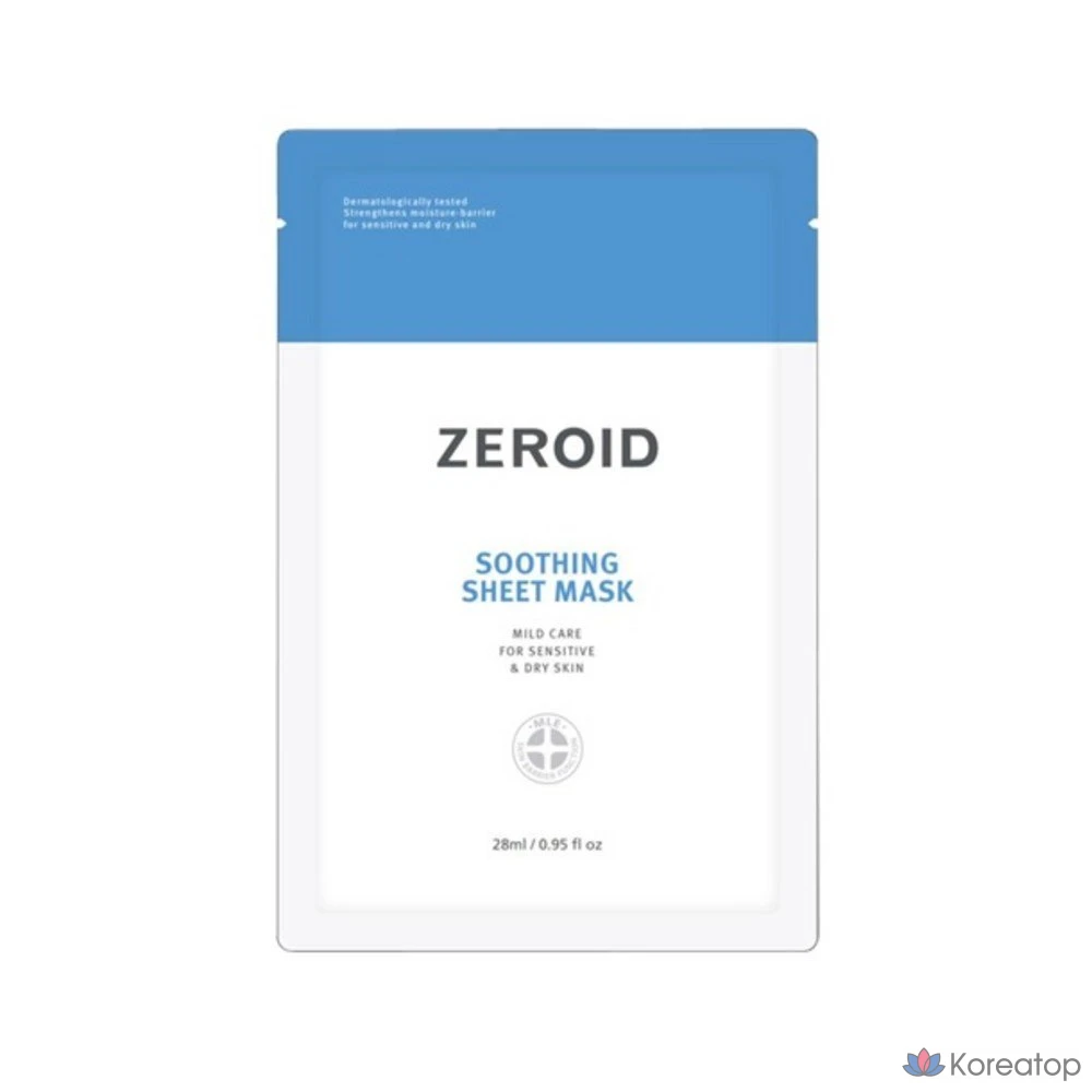 Тканевая маска для лица ZEROID Soothing Sheet Mask, 28 мл, 5 шт.