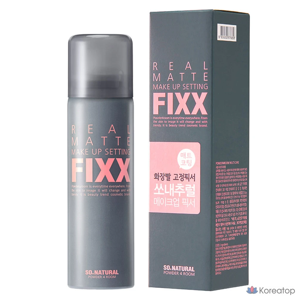 Фиксирующая пудра для макияжа So Natural Powder Pore Real Matte Makeup Setting Fixer, 75 мл, 1 шт.