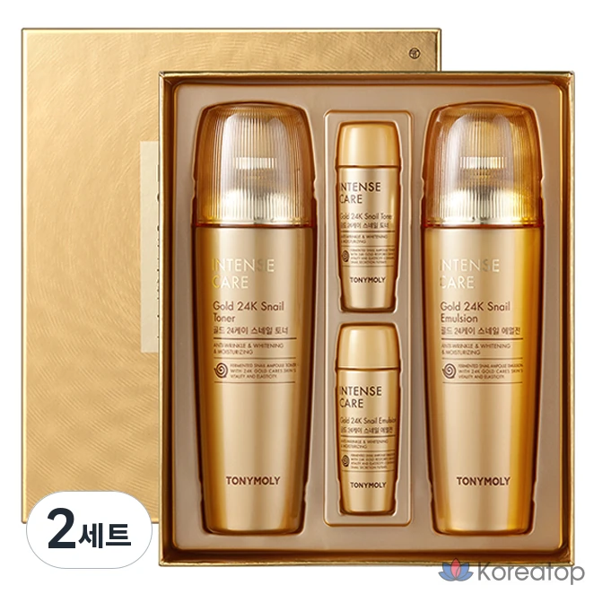 Набор для ухода Tony Moly Intense Care Gold 24K Snail 2-piece Set, 2 шт.