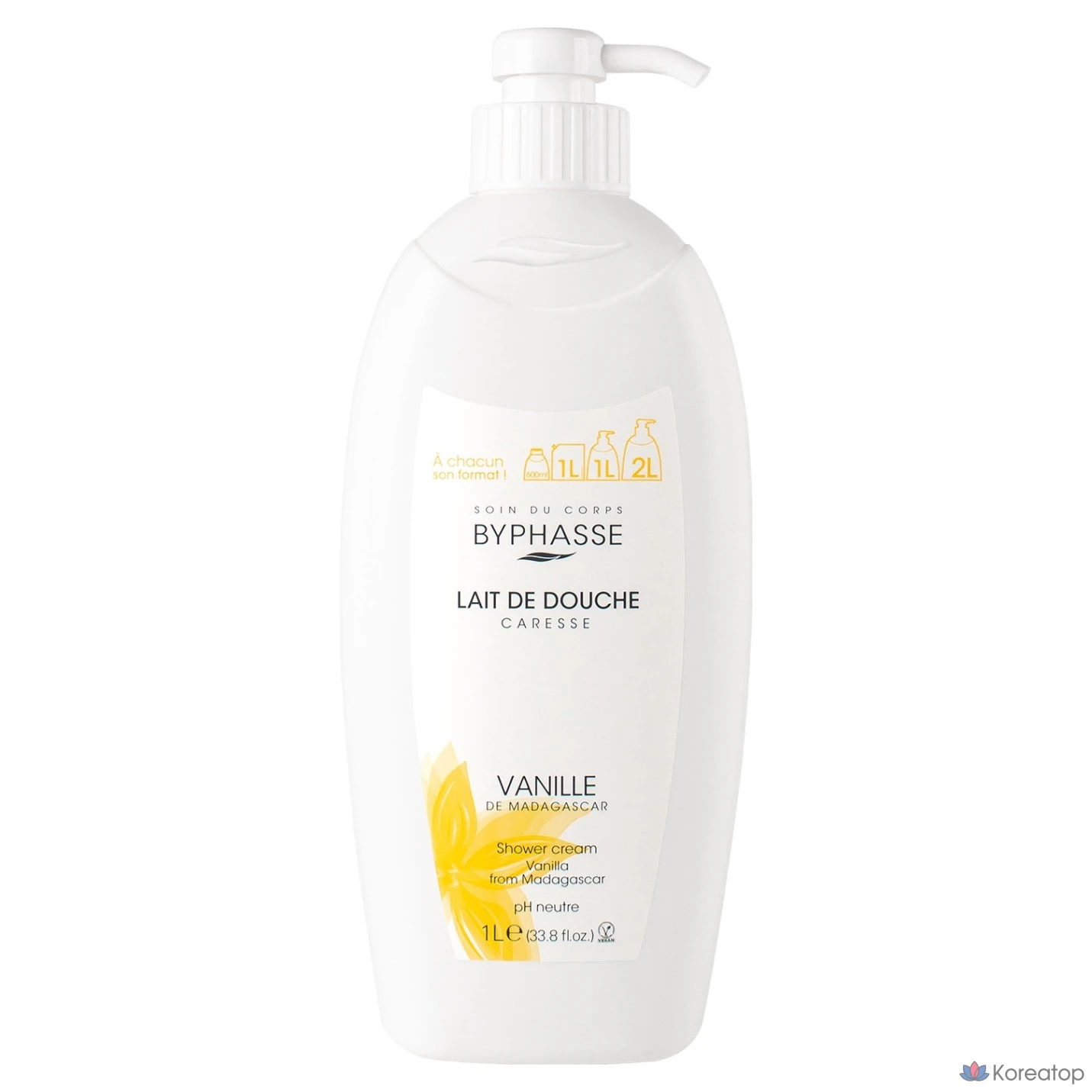 Гель для душа Byphasse Vanilla, 1 л, 1 шт.