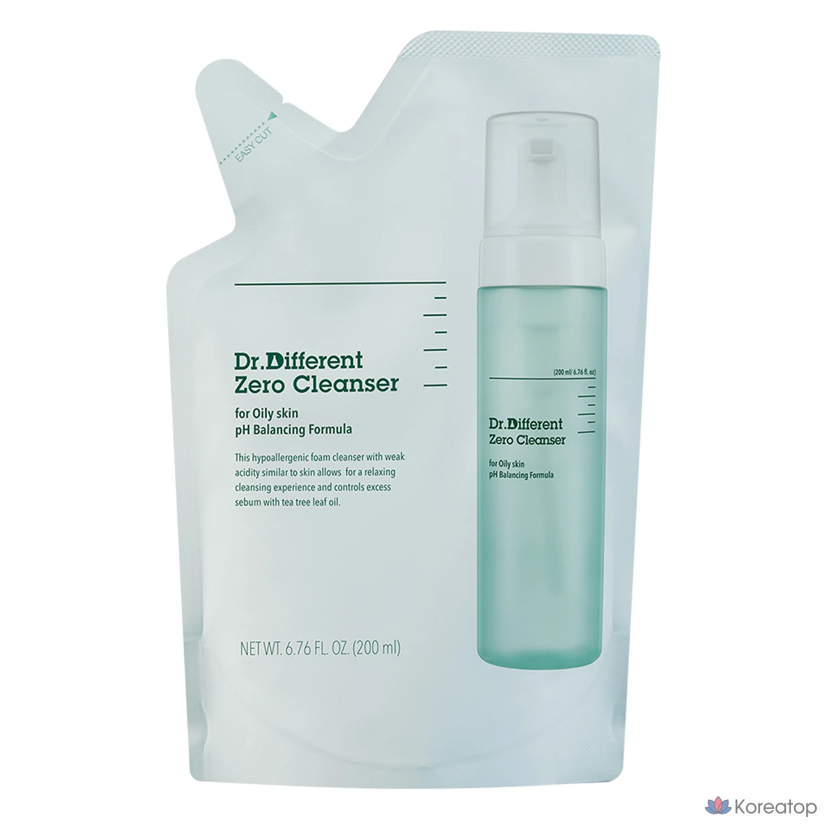 Гидрофильное масло Dr. Different Zero Cleanser Refill для жирной кожи, 200 мл, 1 шт.
