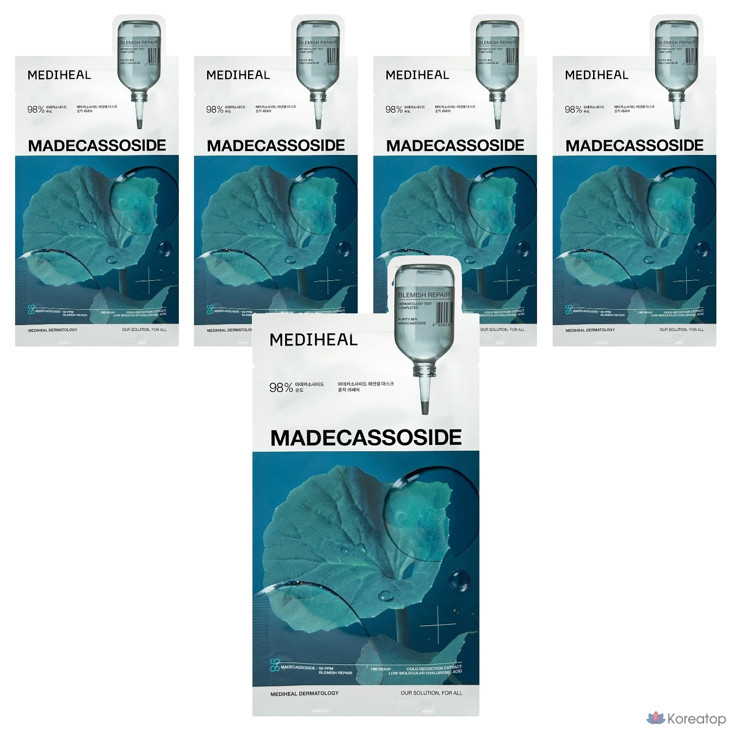 Тканевая маска для лица MEDIHEAL Madecassoside Blemish Repair Essential Mask, 24 мл, 5 шт.