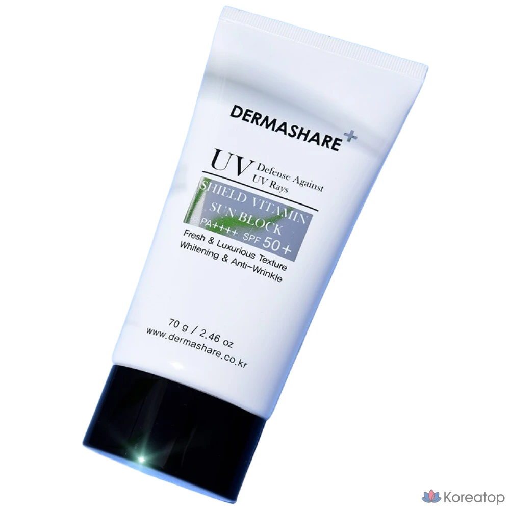 Солнцезащитный крем Dermashare UV Shield Vitamin Tone Up Sunblock SPF50+ PA++++, 70 г, 1 шт.