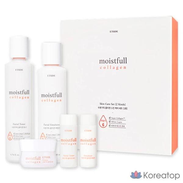 Набор для ухода Etude House Moistfull Collagen 2-piece Set (Toner + Emulsion), 1 шт.
