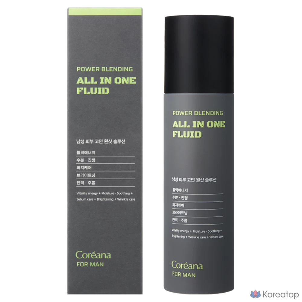 Флюид для лица Coreana For Men Power Blending All-in-One Fluid, 150 мл, 1 шт.