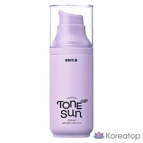 Солнцезащитный крем Edit.B Sunday Tone-Up Sun Serum SPF50+ PA++++, 55 мл, 1 шт.