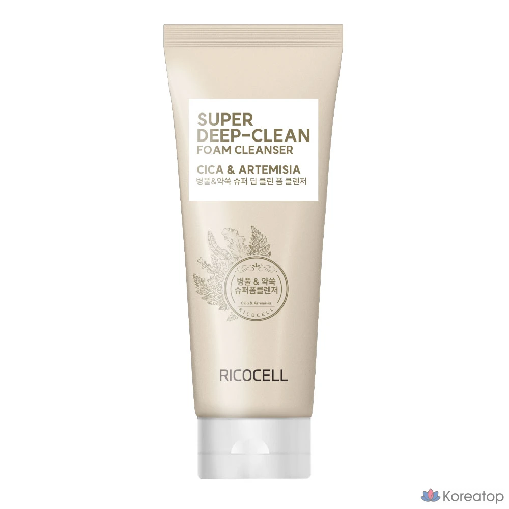 Пенка для умывания Ricocell Cica &amp; Mugwort Super Deep Clean Foam Cleanser, 220 мл, 1 шт.