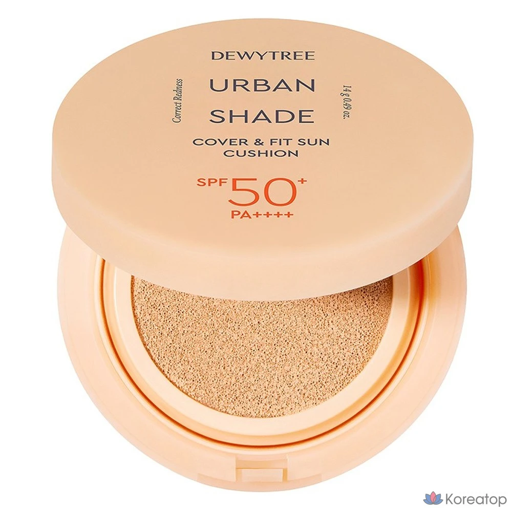 Солнцезащитный кушон Dewytree Urban Shade Cover &amp; Fit Sun Cushion SPF50+ PA++++, 14 г, 1 шт.