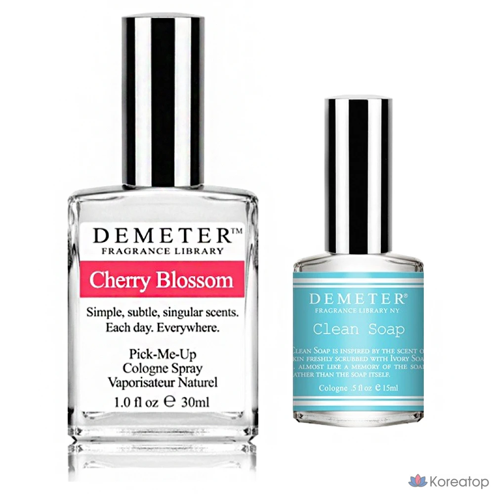 Набор для ухода Demeter Cherry Blossom 30ml + Clean Soap 15ml Eau de Cologne Perfume Set, 1 шт.