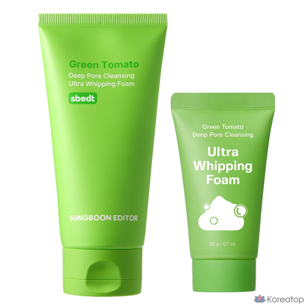Очищающий крем-пенка Sungboon Editor Green Tomato Deep Pore Pore-Reducing Deep Cleansing Cream Foam, 140 г, 1 шт.
