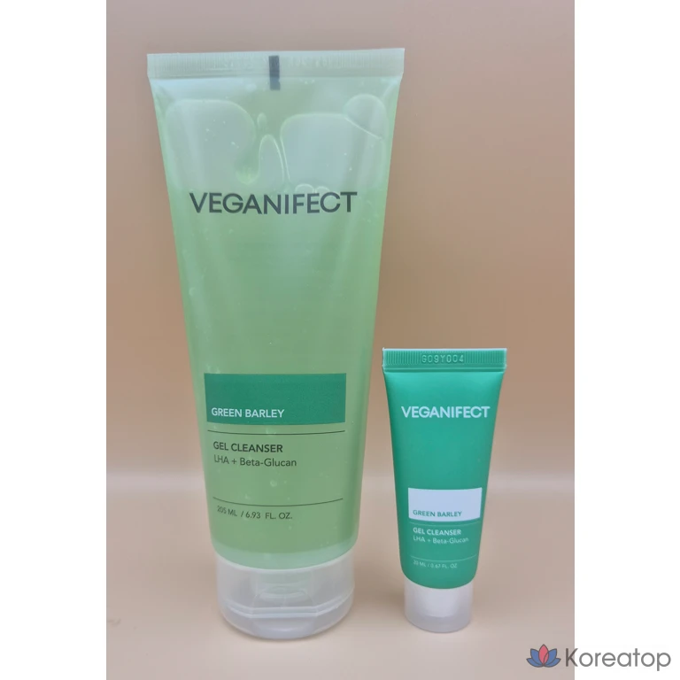 Гель для умывания Veganifect Clean & Glow Green Barley Gel Cleanser, 205 мл, 1 шт.