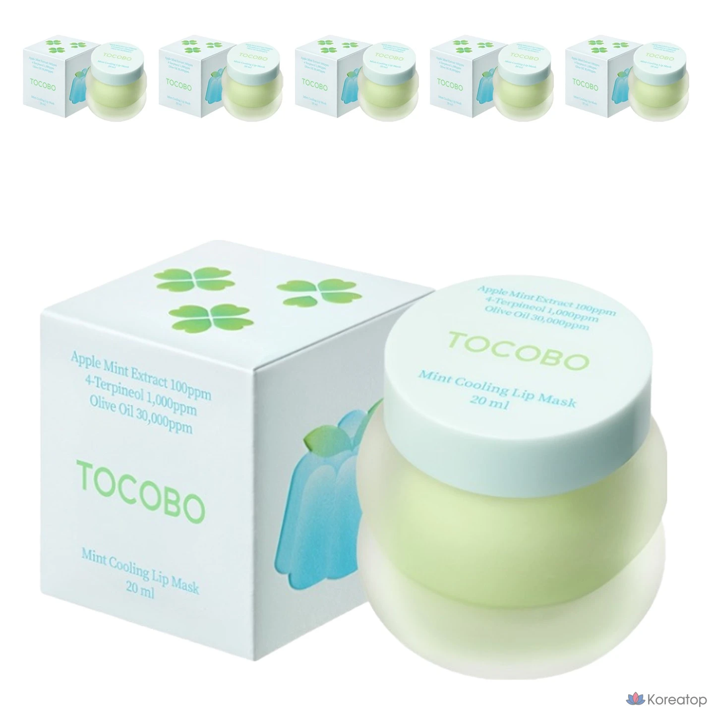 Бальзам для губ Tocobo Mint Cooling Lip Mask, 20 мл, 6 шт.