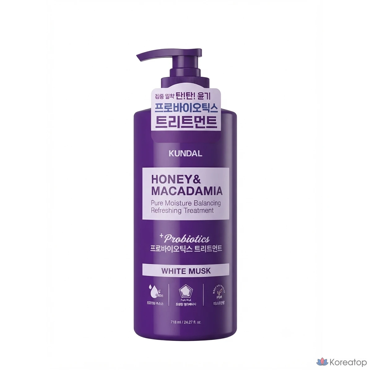 Кондиционер для волос Kundal Honey & Macadamia Hair Treatment White Musk, 718 мл, 1 шт.