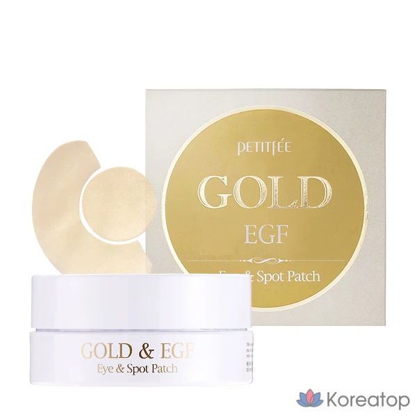 Патчи для глаз Petitfee Gold EGF Hydrogel Eye Patch + Spot Patch, 1.1 г x 60 шт. + 0.6 г x 30 шт., 1 шт.