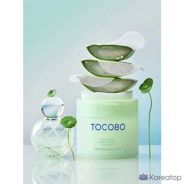 Пэды для лица Tocobo Cica Calming Aqua Pad, 160 мл, 60 шт.