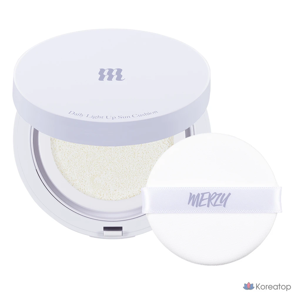 Солнцезащитный кушон MERZY Daily Light Up Sun Cushion SPF50+ PA++++, 12 г, 1 шт.