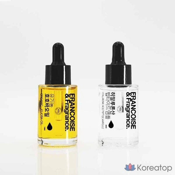 Набор для ухода Francoise&amp;fragrance Moisture Hydration Elasticity Pore Tightening Blackhead Removal Ampoule Set (Jojoba Oil 30ml + Hyaluronic Acid 30ml), 1 шт.