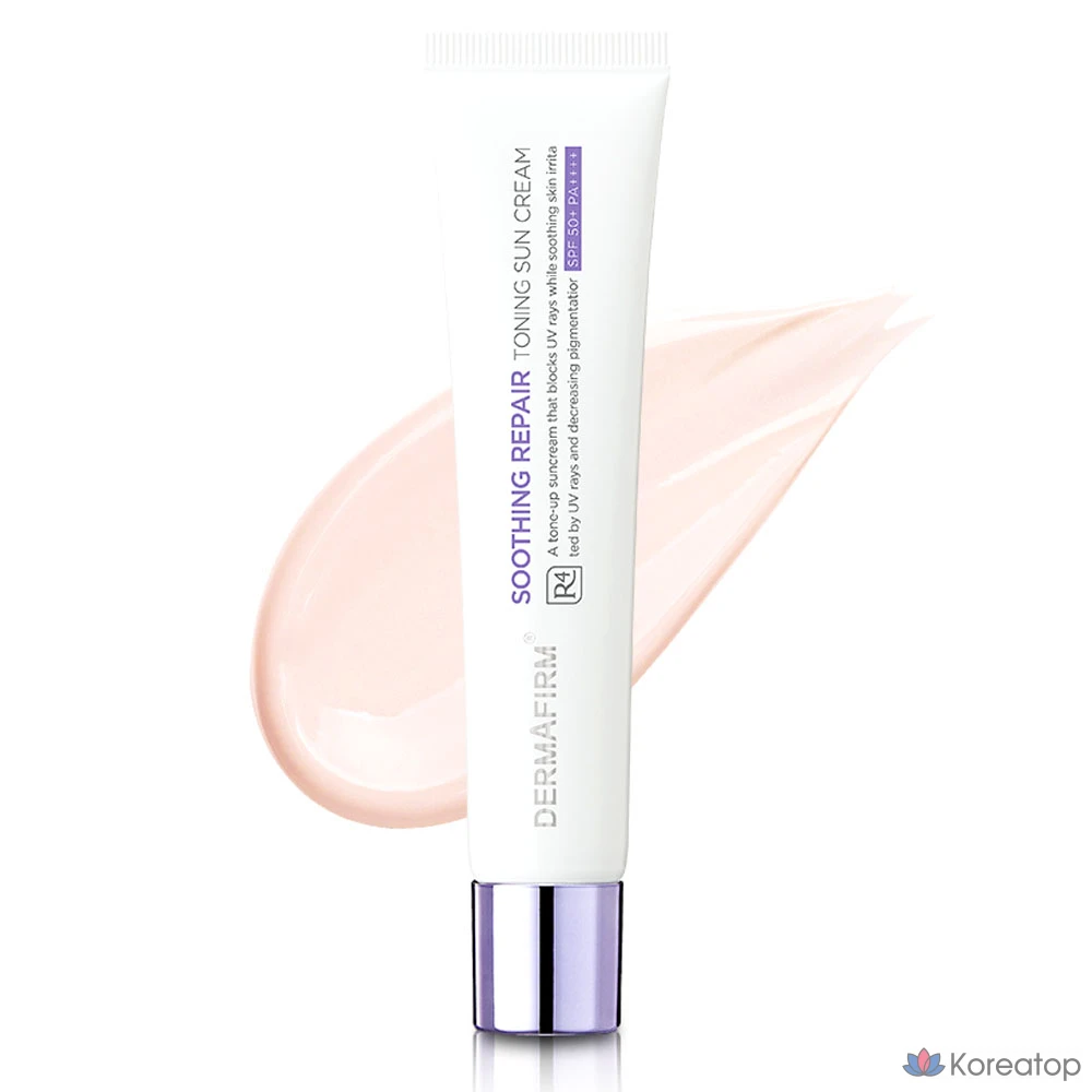 Солнцезащитный крем Dermafirm Soothing Repair Toning Sun Cream R4 SPF50+ PA++++, 40 г, 1 шт.